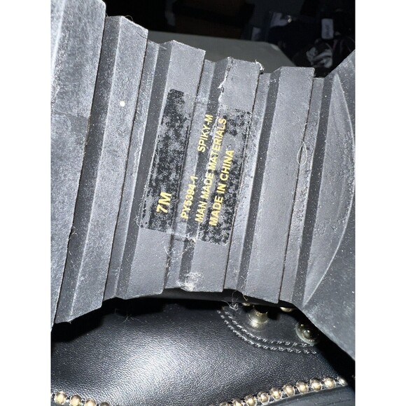 Cape Robbin Boots Womens Sz 7 Gold Spiky Black Pull-on Platform Ankle Chunky New - Picture 3 of 9